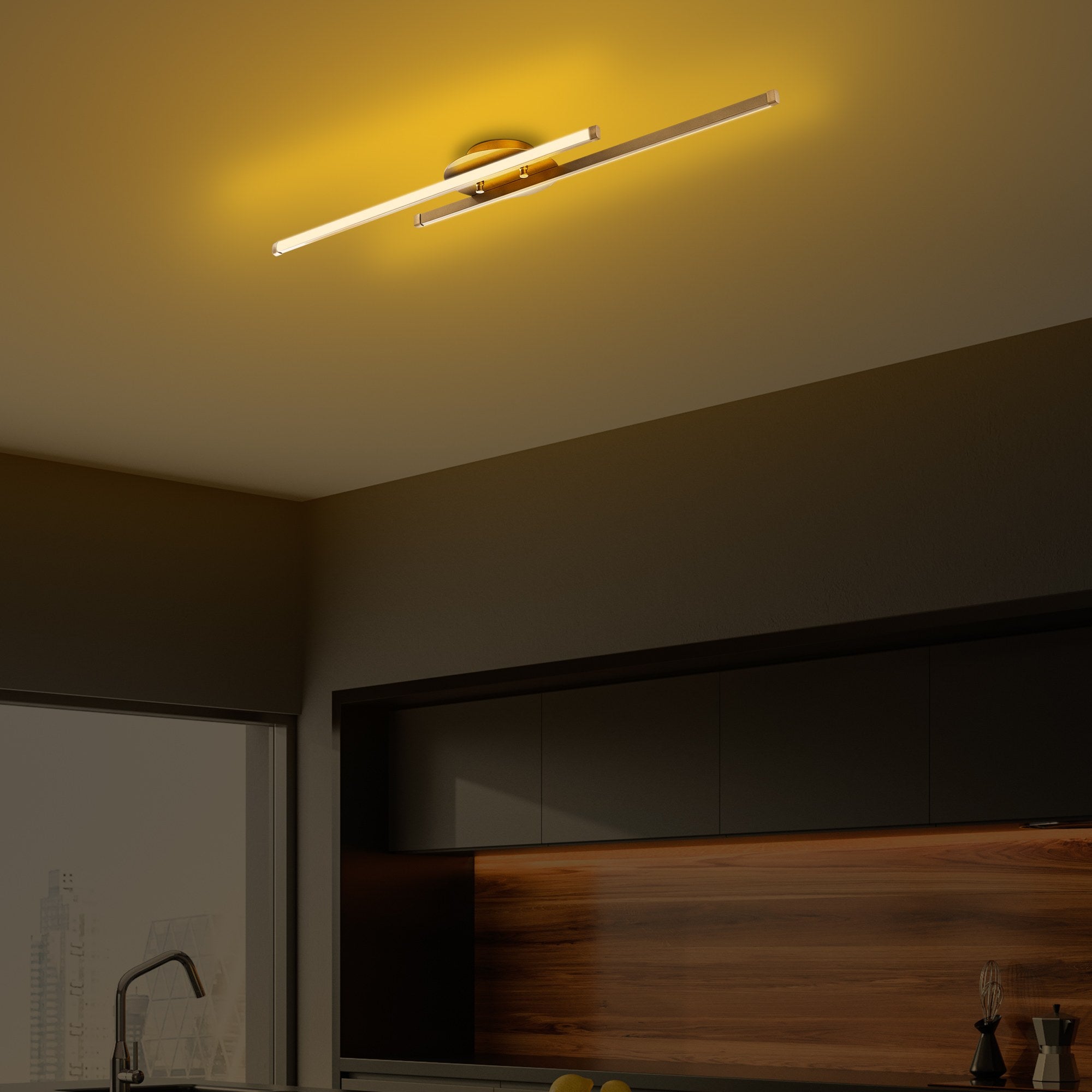 Deckenlampe Goldmetallfalke