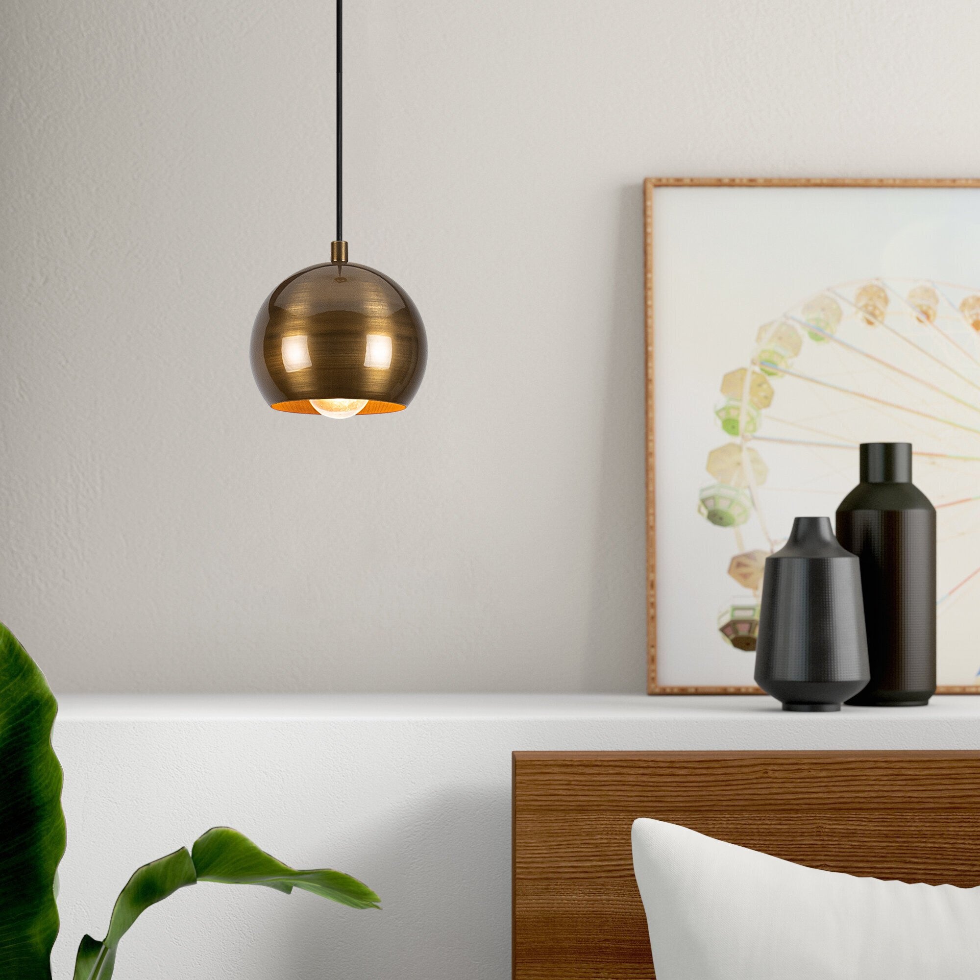 Hängelampe Goldmetallischer Reiz