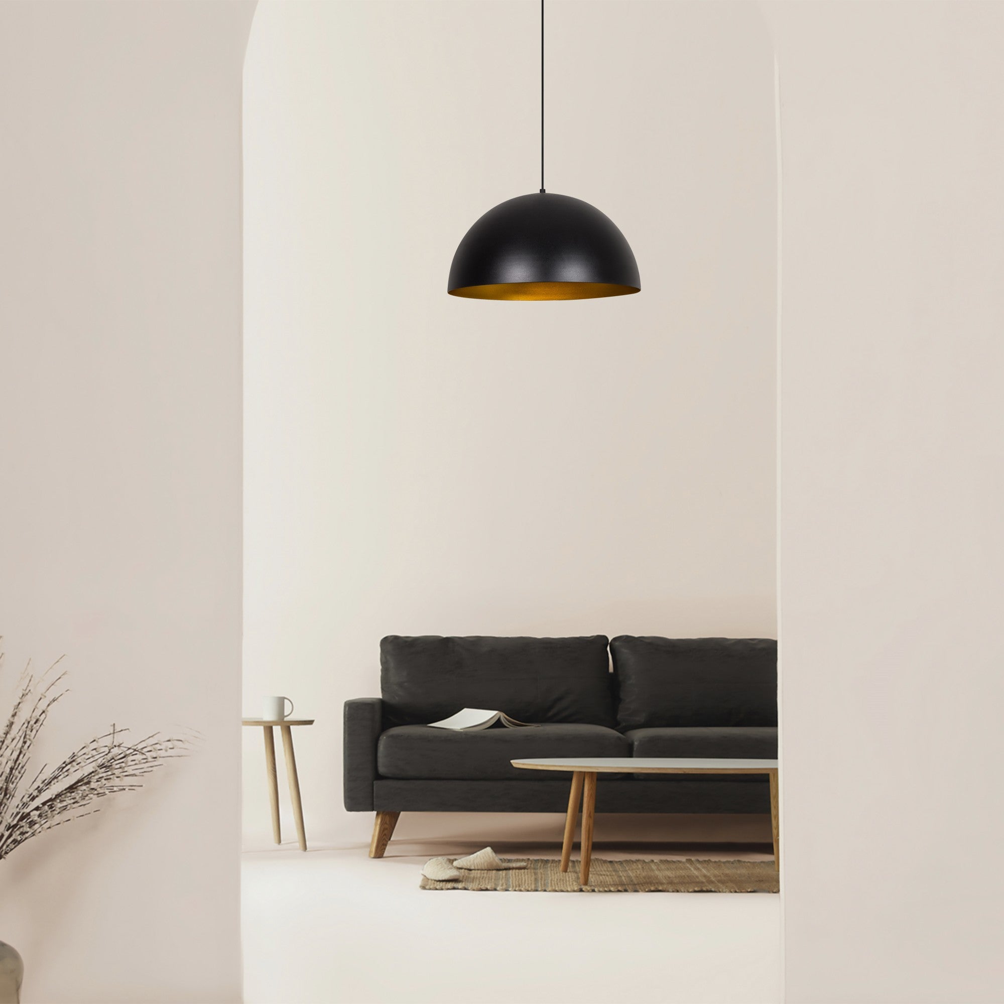 Hängelampe 50 Cm Schwarzes Goldmetall-echelon