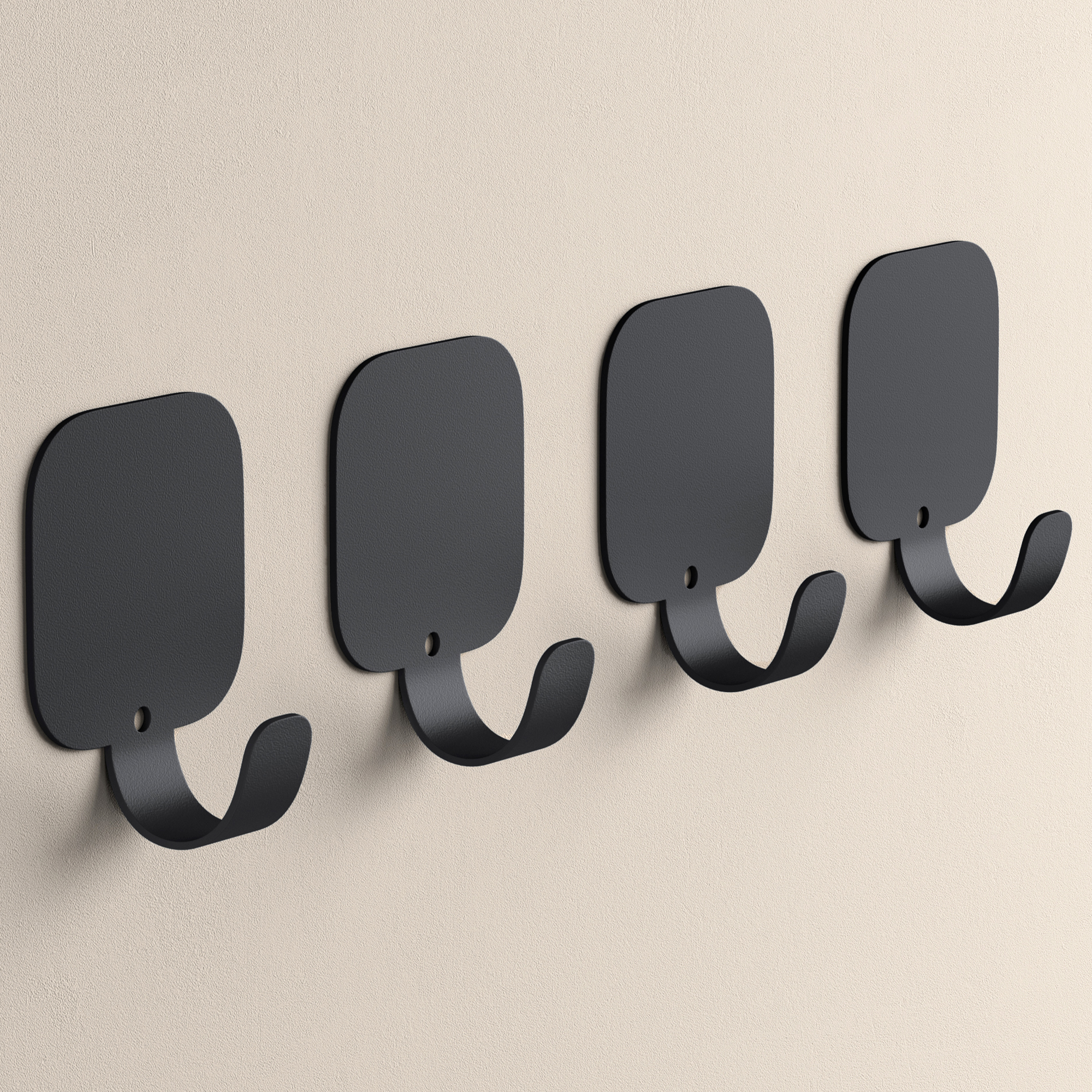 Doporro Klebehaken Extra Stark Aus Aluminium, Haken Selbstklebend, Wandhaken Ohne Bohren, Handtuchhaken Für Bad Und Küche, Auch Als Handtuchhalter Ohne Bohren , 4 Stück, Grau, Stalo-15