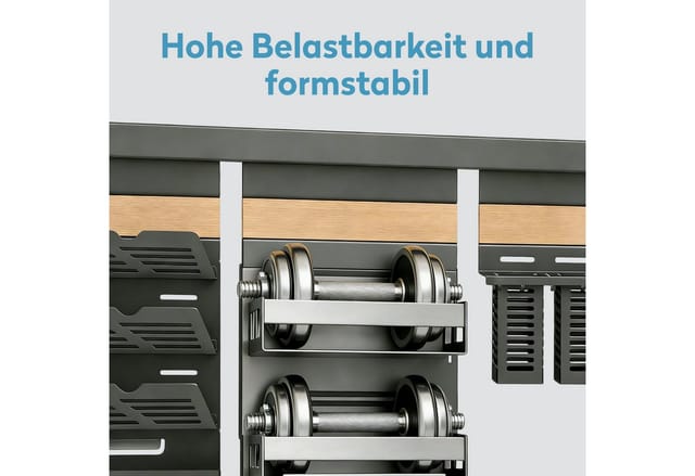 Doporro Küchen Organizer Aus Metall, Gewürzregal Wand Ohne Bohren, Küchenreling 82 Cm Mit 1-stöckigem Gewürzregal, Küchenrollenhalter, Deckelhalter Und 2 Besteckhalter, Grau Reglo Schiene 82cm