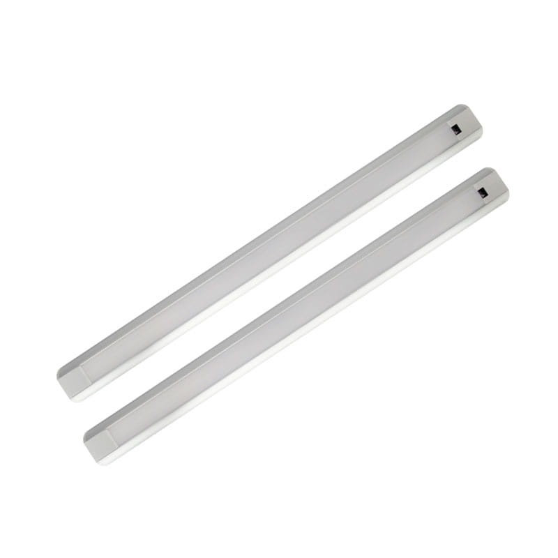 Unterbauleuchte, 2 Stück, Länglich, 60 Cm, Weiß, Led, 9 W, Mit Bewegungsschalter Und Dpm-netzteil