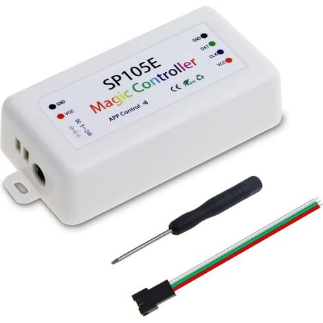 Magic Dream Bluetooth-funk-led-lichtsteuerung, Farbe, Ios, Android, Dc 5–24 V, Ideal Für Adressierbare Led-streifen-pixelmodule Ws2811, Ws2812b, Ws2801 Und Sk6812