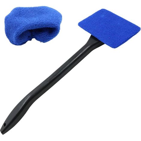 Autofenster- Und Windschutzscheibenreinigungsbürste – 39 Cm Mit 2 Austauschbaren, Waschbaren Mikrofaserpads, 180 Grad Drehbarem Kopf, Zur Reinigung Von Fahrzeuginnen- Und -außenscheiben