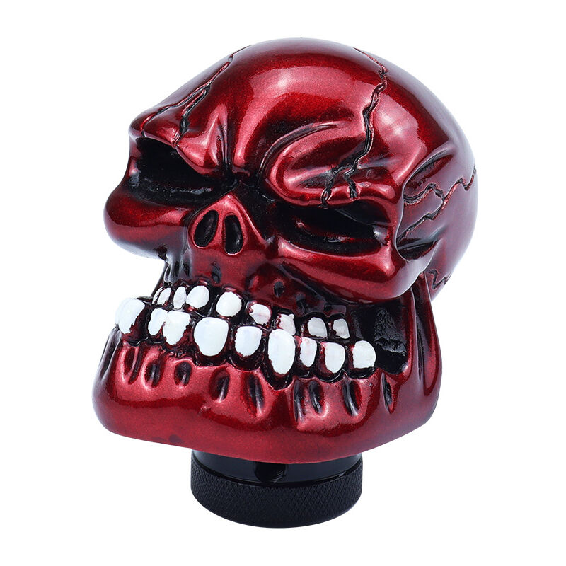 Schaltknauf, Schalthebel, Zum Schaltknauf Umgebautes Totenkopfskelett, Universeller Schalthebel (rot)