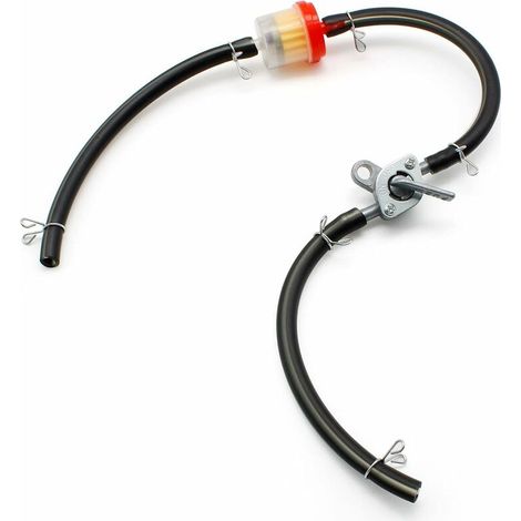 Kraftstofffilter, 1 Kraftstoffschlauch, 6 Kraftstoffschlauchklemmen, 1 Kraftstoffschalter, 3 Kraftstoffschläuche, Für Motorrad, Auto, Roller
