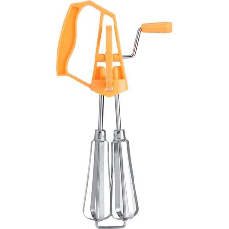 Handmixer, Manueller Schneebesen Aus Edelstahl, Rotations-küchenmixer, Sahne-backwerkzeug, Schneebesen Und Gebäckwerkzeug (orange)