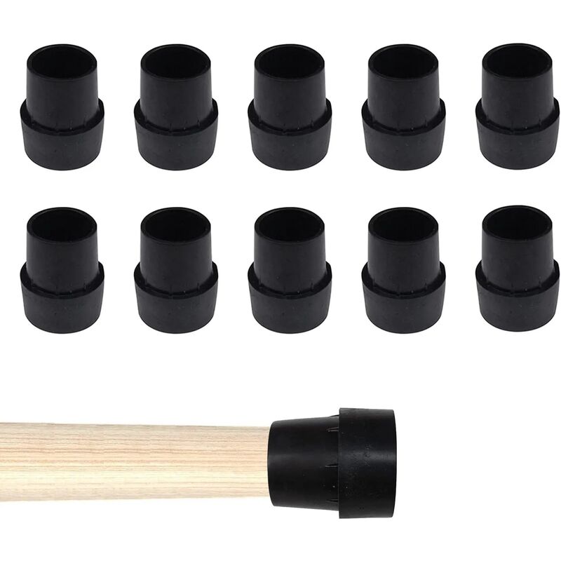 10 Schwarze Stuhlbeinkappen, Schutzkappen Für Stuhlbeine, Stuhlbeinschoner, Stuhlbeinschutz Für Runde Stuhlbeine Mit 2,5 Cm Durchmesser
