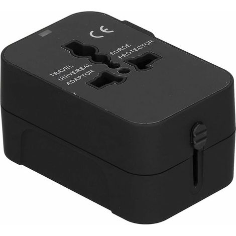 Usb-reiseadapter, Intelligenter Tragbarer Stromwandlerstecker Für Zuhause Und Reisen (schwarz)