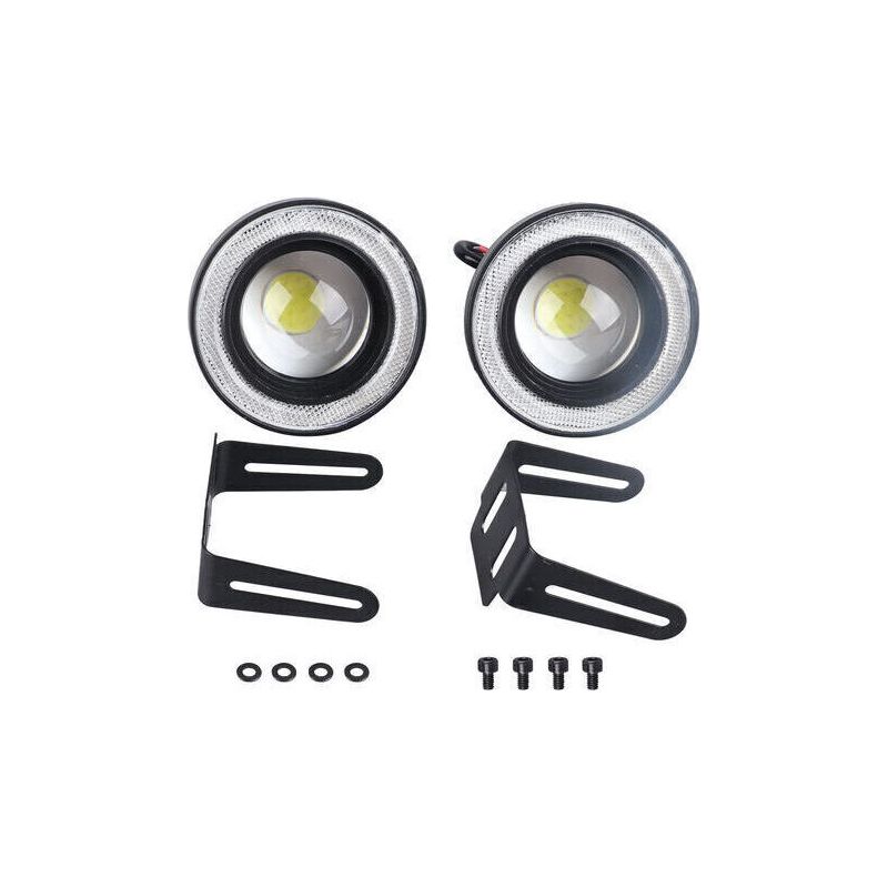 2 Stück Auto-nebelscheinwerfer, 3,5 Zoll Led-halo-ringlampe, 30 W, 1200 Lm, 6000 K Bis 7000 K, Cob-öffnung, Tagfahrlicht