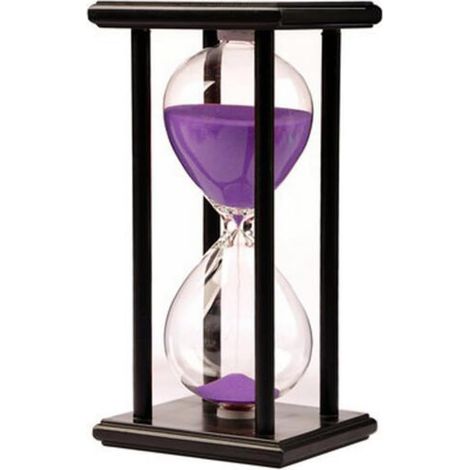 30-minuten-sanduhr, Sanduhr Mit Holzrahmen, Dekoration Für Zuhause, Büro, Küche, Lila Sanduhr