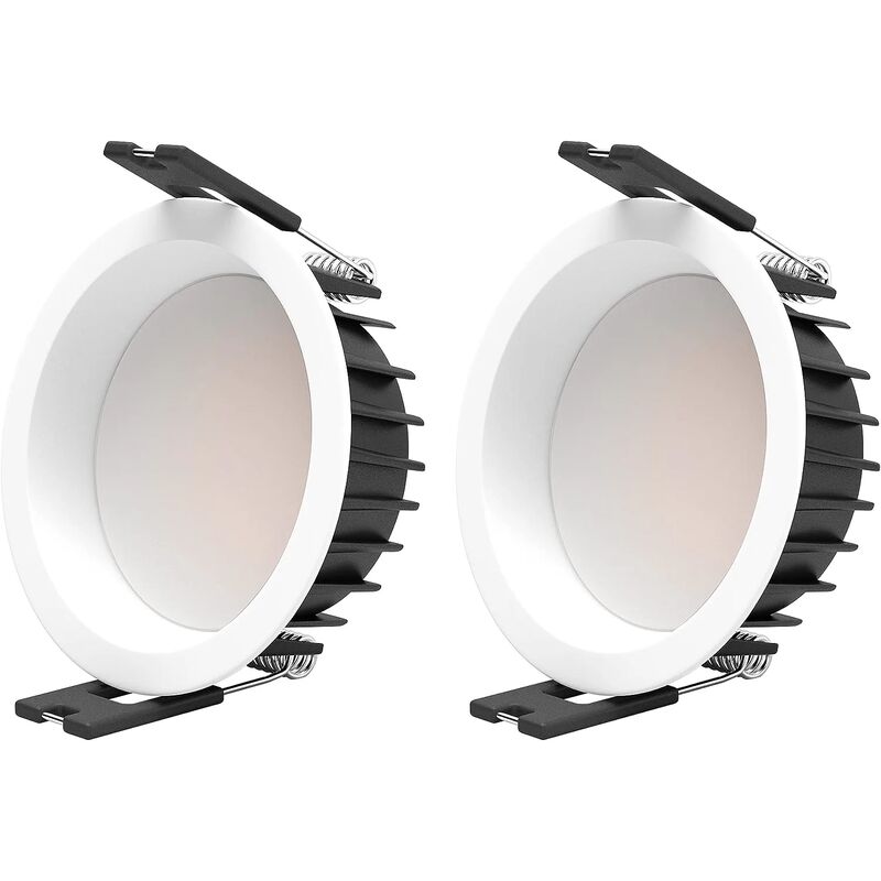 Stück Led-einbaustrahler, 7 W, 3000 K, Flimmerfrei, Farbwiedergabeindex (cri) 90+, 100° Abstrahlwinkel, Ø 85 Mm Einbauöffnung, Deckenbeleuchtung [schutzklasse E]