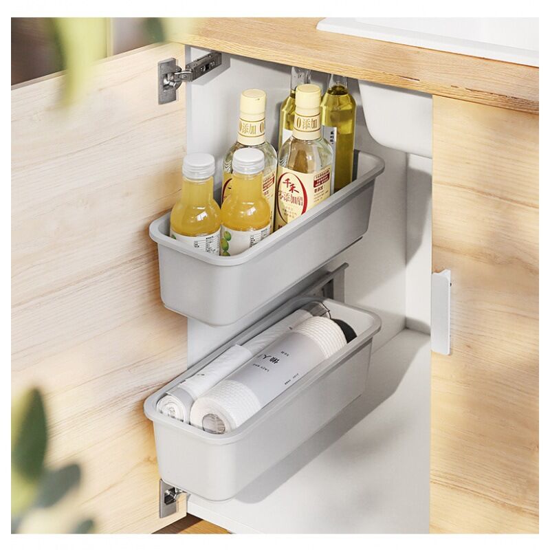 Set Mit 2 Schiebekörben Für Küchenschränke Und Badezimmer. Maße: 376 X 152 X 112 Mm. Praktisch Für Gewürze.
