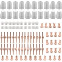 Packung Mit 120 Plasma-verbrauchsmaterialien – 30 Elektroden Und Schneiddüsen – Keramikringe Für Präzises Schneiden – Kompatibel Mit Lgk40 Cut50