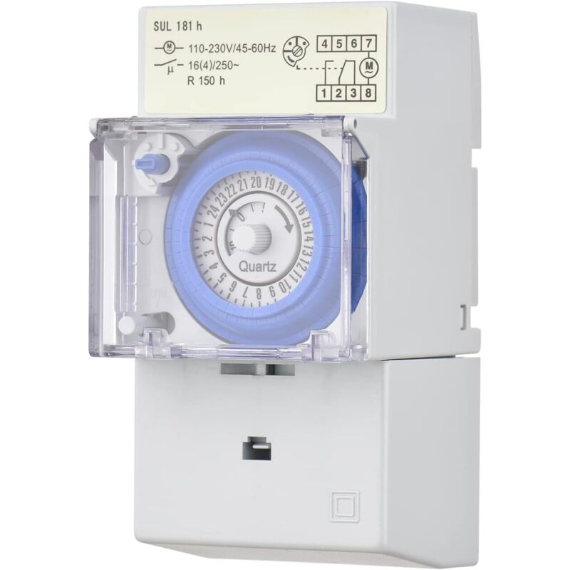 Mechanischer 24-stunden-timer, Wechselstrom 110–230 V, 30-minuten-intervall, 48 Ein-/ausschaltzyklen, Programmierbarer Elektrischer Timer, Relais-schalter Für Din-schienenmontage