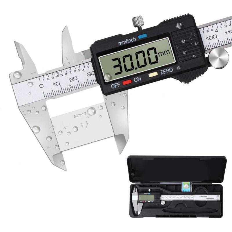 Digitaler Messschieber, Digitaler Messschieber Aus Edelstahl, Mikrometer Mit Großem Lcd-display, Automatischer Abschaltung, Millimeterumrechnung