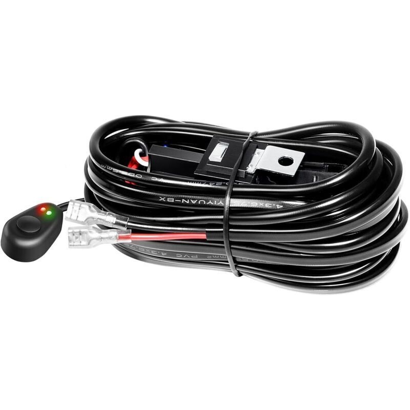 12v 40a Led-lichtleisten-kabelbaum – Kabelbaum Mit Relais Und Schalter – Kompatibel Mit Suvs, Lkws, Geländefahrzeugen, Atvs