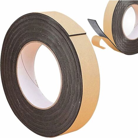 Selbstklebender Dichtungsstreifen 25 Mm – Stoßfeste Gummidichtung – Dicke 2 Mm, Länge 10 M – Für Glatte Oberflächen