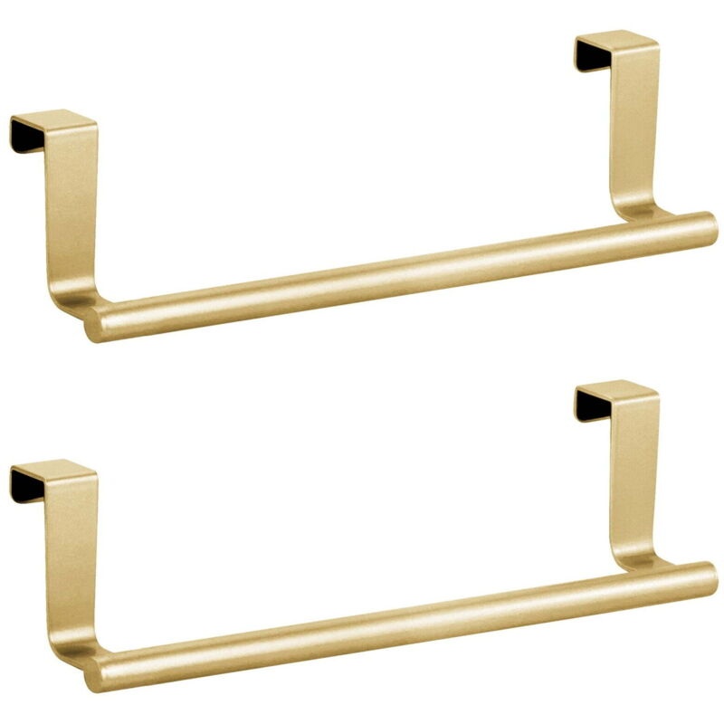 Set Mit 2 Handtuchstangen, 23 Cm, Aus Goldfarbenem Edelstahl, Handtuchhalter Aus Edelstahl, Handtuchstange Für Schranktüren, Für Küche Und Bad