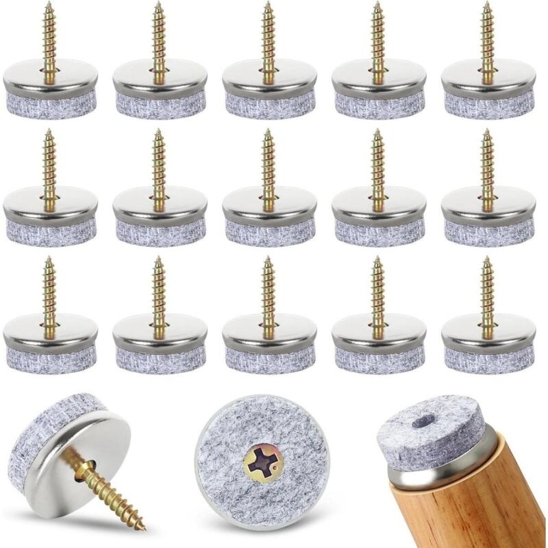 50 Filzgleiter, Schutzgleiter Für Holzmöbelbeine, 20 Mm