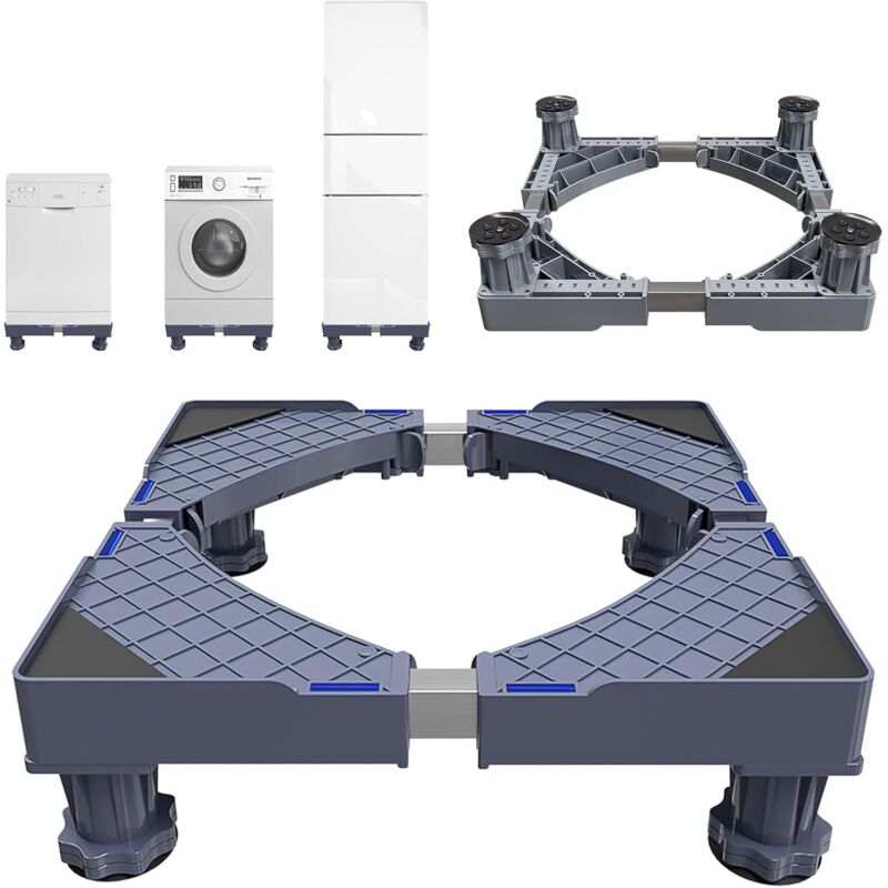Halterung Für Waschmaschine, Trockner Und Kühlschrank, Verstellbare Waschmaschinenerhöhung, Vibrationsdämpfender Standfuß Bis 120 Kg [energieeffizienzklasse A+++]