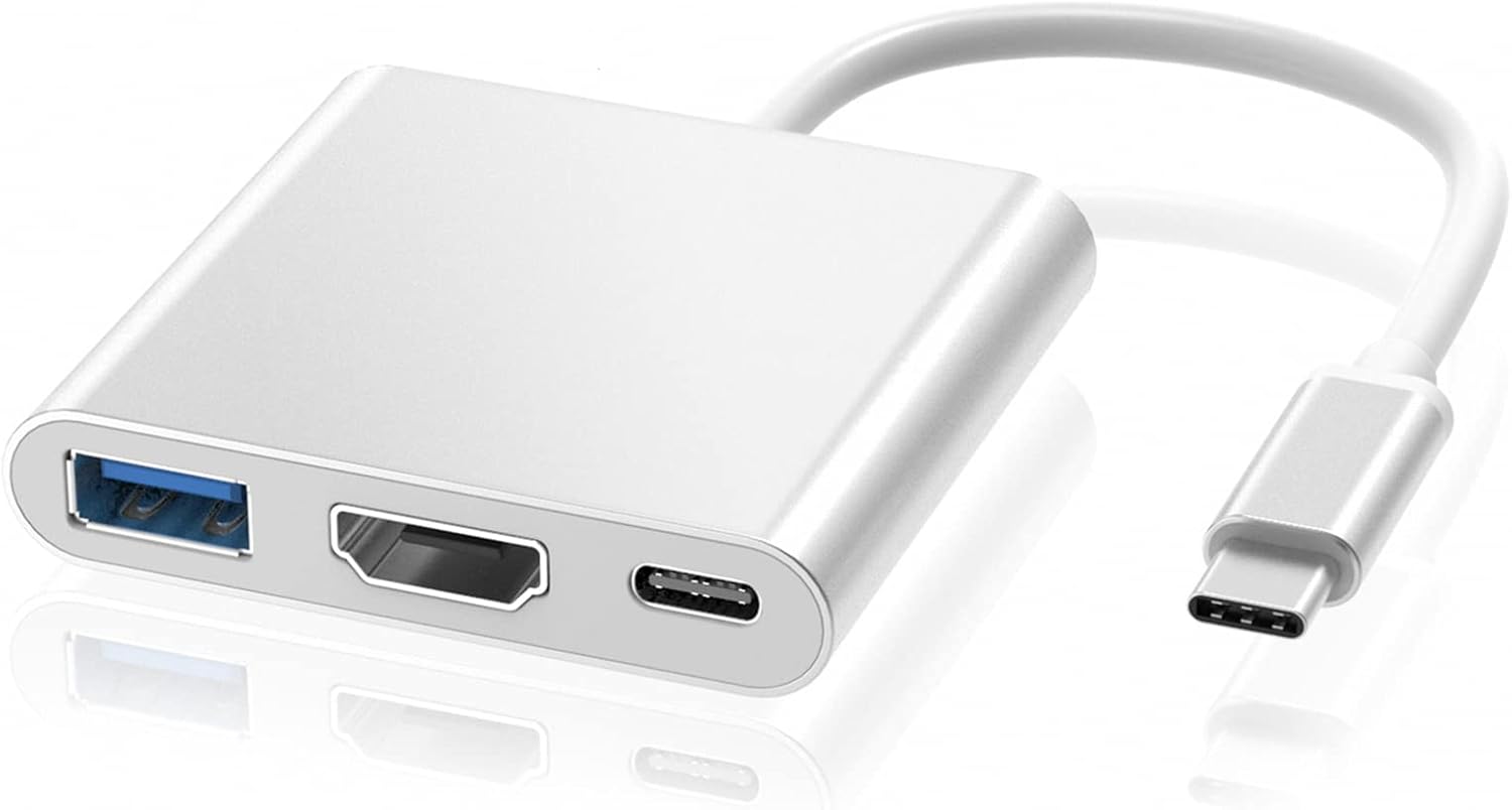 Usb-c-hub Auf Hdmi 4k-konverteradapter Mit Usb 3.0 Und Usb-c-ladeanschluss, Kompatibel Mit Macbook Pro, Google Chromebook, Hp, Samsung S8/s9+