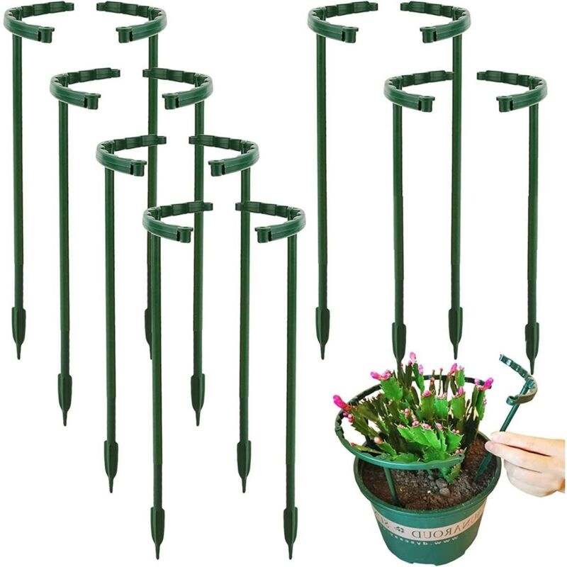 Set Mit 12 Halbrunden Pflanzenstützen, Stützringe Für Tomaten, Hortensien Und Zimmerpflanzen, 24 X 14 Cm