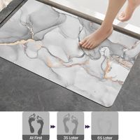 Rutschfeste Kieselgur-badematte 40 X 60 Cm – Super Saugfähig – Schnelltrocknend – Rückseite Aus Naturkautschuk Für Mehr Sicherheit
