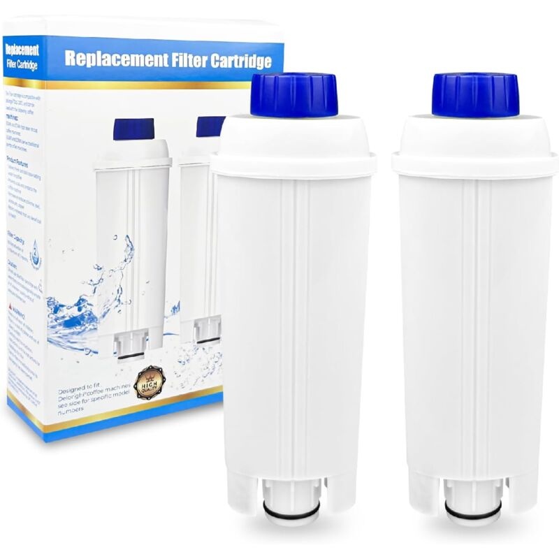 2-teiliger Wasserfilter, Kompatibel Mit Kaffeemaschinen Der Serien Dlsc002, Ecam, Etam, Ec680 Und Ec800, Kaffeefilter, Entkalkungswasserfilter, Zur Wasserenthärtung Und Reduzierung Von Kalk