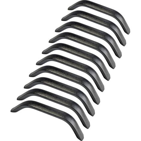 10 Küchenschrank- Und Schubladengriffe, Kleiderschrankgriffe, Schlafzimmermöbelgriffe, 128 Mm Lochabstand, Sandgestrahlt, Schwarz