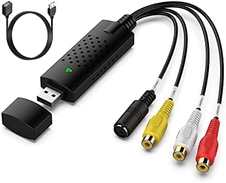 Usb-video- Und Audiokonverter, Videoaufnahmekarte, Vhs Zu Digital, Analoge Quellen Einschließlich Videorecorder Und Dvd, Für Windows 11/10/8