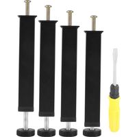 25 Cm Lange, Einschraubbare Bettbeine, 4 Stück, Verstellbare Lattenrostbeine, Schwarze Metall-bettstütze, Möbelfüße