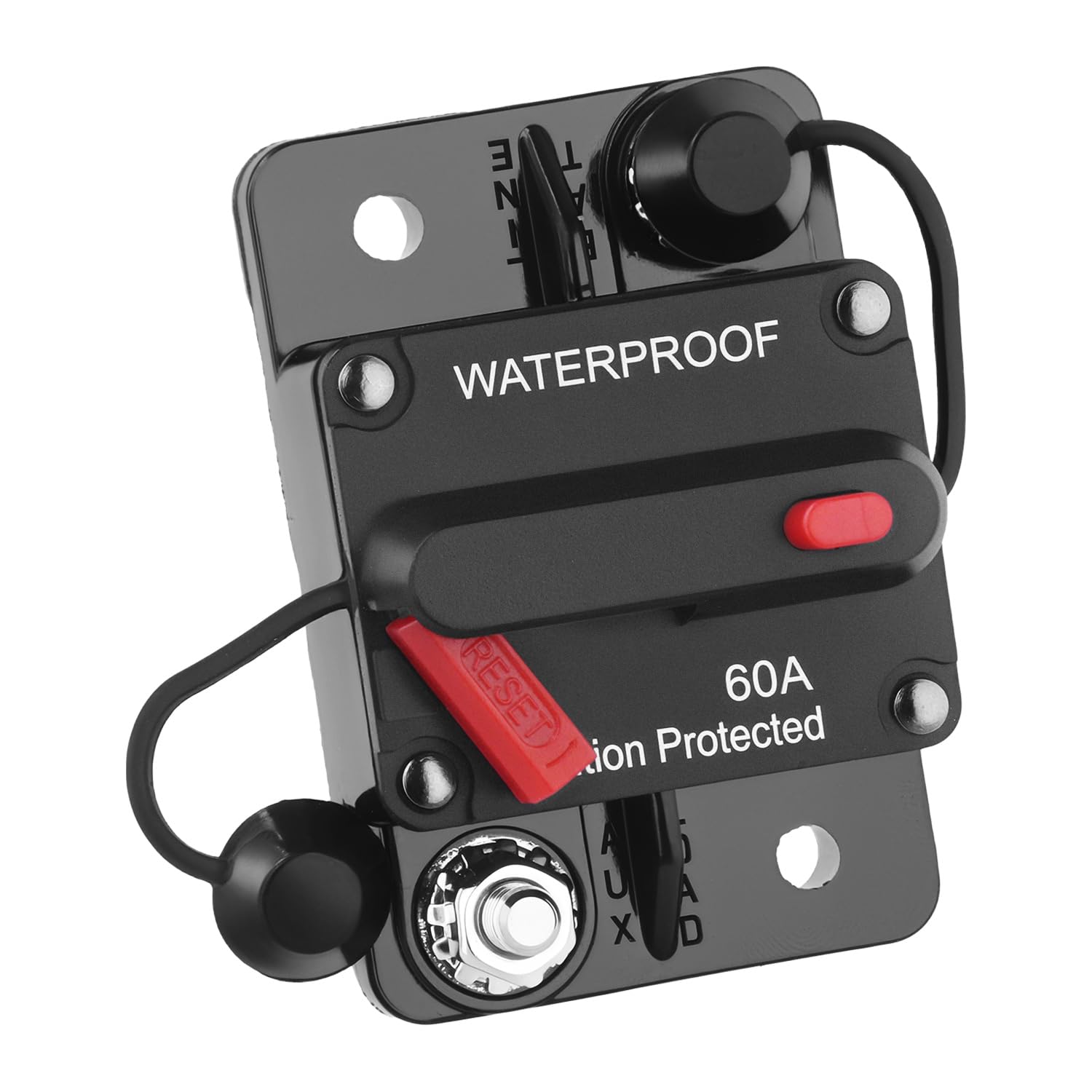 Wasserdichter 60-a-leistungsschalter (12–48 V Dc) Mit Manueller Rückstellung Für Auto, Boot Und Mehr