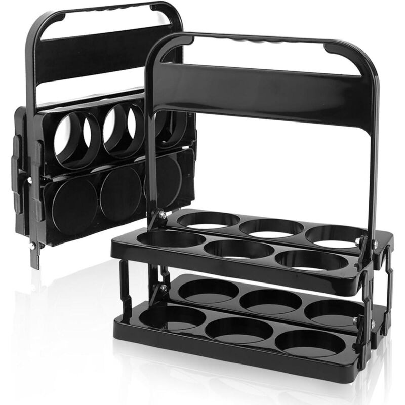 Set Aus 2 Wiederverwendbaren 6-loch-becherhaltern Mit Griff, Halter Für Bier-, Kaffee- Und Getränkeflaschen, Ideal Für Catering, Lieferdienste Und Reisen (25 × 15 × 29 Cm)