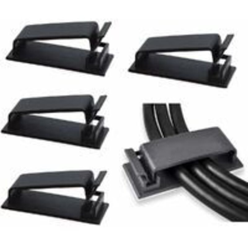 Packung Mit 50 Selbstklebenden Kabelclips Zur Organisation Von Ethernet-kabeln Und Kabelmanagementsystemen Für Fernseher, Pc, Laptop Und Büro.