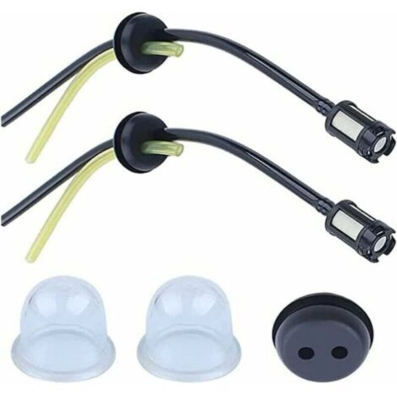 Set Mit 5 Kraftstoffschläuchen Für Freischneider – Inklusive Kraftstofffilter Und -kappen – 26 Cm Und 14,5 Cm Lange Schläuche Für 2- Und 4-takt-motoren