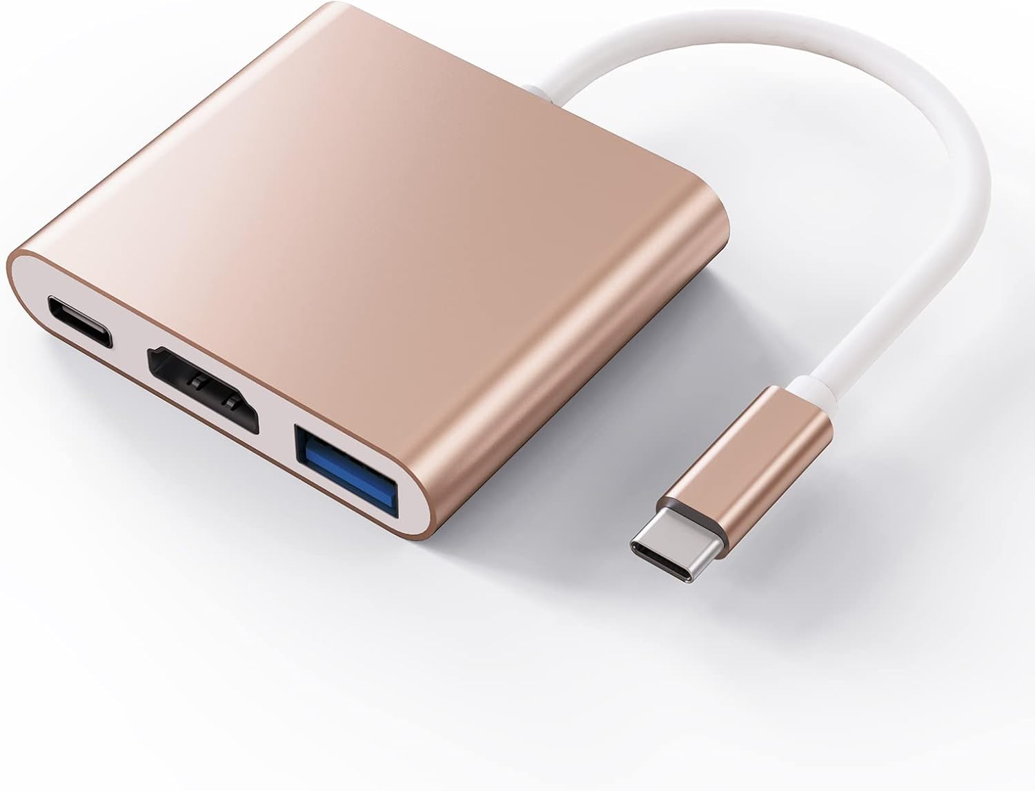 Usb-c-auf-hdmi-adapter, 3-in-1, Usb-c, Hdmi, Mit 4k @ 30hz Und Usb 3.0, Unterstützt 100-w-schnellladen, Usb-c-hub Kompatibel Mit Macbook Pro/air, Samsung, Huawei, Surface