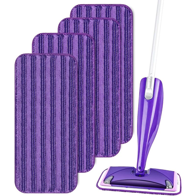 4er-pack Wiederverwendbare Tücher Für Swiffer Wetjet, Mikrofaser-wischmopp-pads, Ersatz-wischmopp-pads Zum Schrubben Von Trockenen/nassen Böden