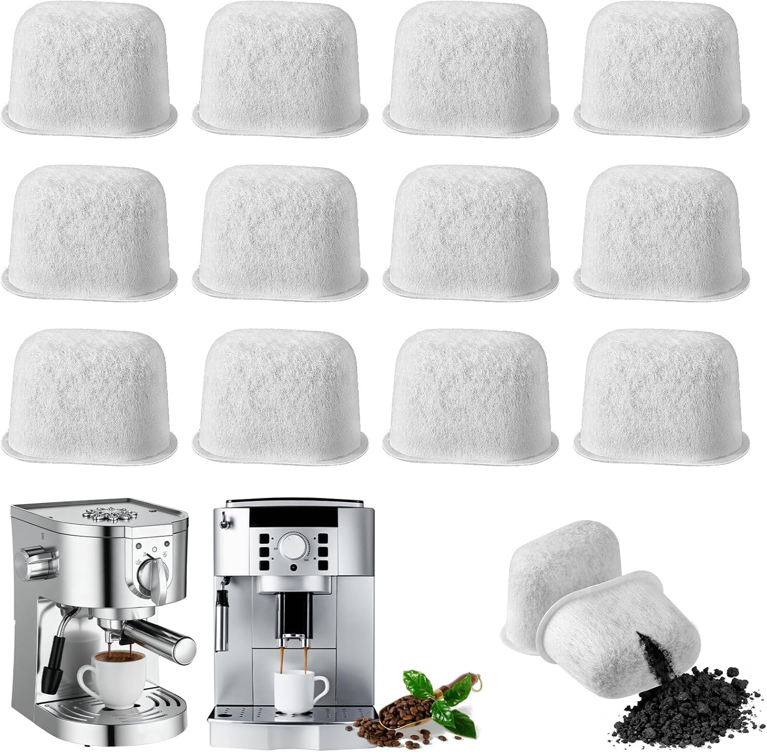 Packung Mit 12 Wasserfiltern Für Ninja Luxe Cafe Kaffeemaschinen (es601), Aktivkohlefilter, Ersatz-wasserfiltereinsätze Für Ninja Espressomaschinen