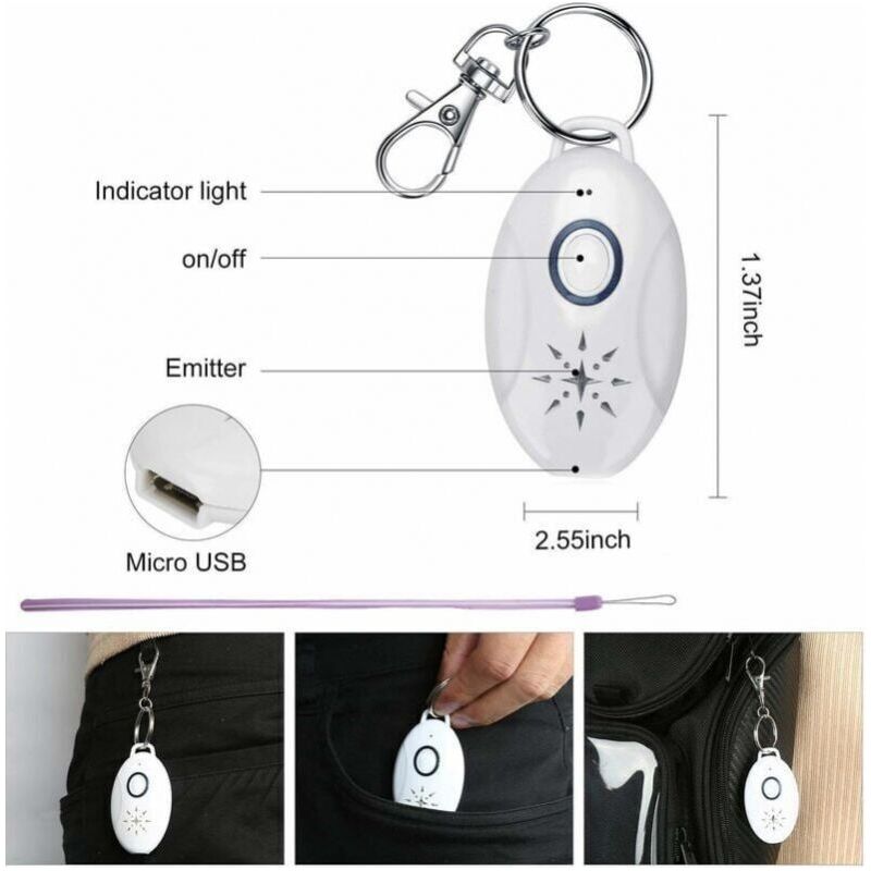 Tragbares Ultraschall-abwehrgerät Für Den Außenbereich – Lang Anhaltender Schutz Vor Mücken, Flöhen Und Zecken – Aufladung Über Micro-usb