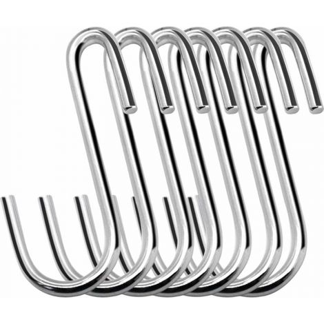 – Set Mit 20 S-förmigen Aufbewahrungshaken, 6 Cm – Robustes Metall – Glatte Oberfläche – Für Küche, Bad, Büro Und Schränke