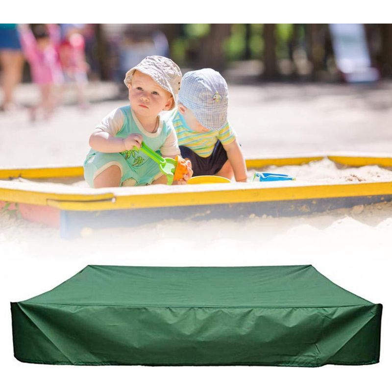 Wasserdichte Schutzhülle Für Sandkasten (180 X 180 Cm) – Strapazierfähiges 210d Oxford-gewebe – Regendichter Kordelzug – Grüne Abdeckung