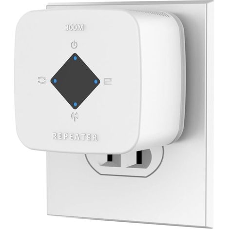 Leistungsstarker 300-mbit/s-wlan-repeater, 2,4-ghz-wlan-verstärker, Wlan-reichweitenverstärker Mit Ethernet-anschluss (rj45), Wps-schutz, Weiß