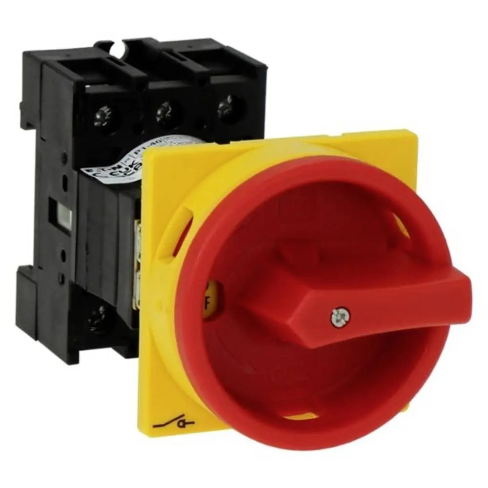 [neuwertig] B-ware Eaton Hauptschalter Ein Aus Schalter Not Aus Schalter Knebel Rot Gelb 40 A 690 V