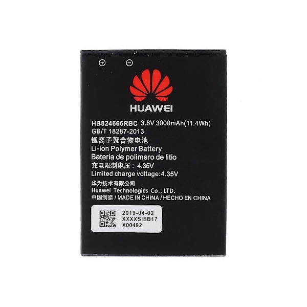 Ersatzakku 3,80 V 3000 Mah (code: Hb824666rbc) Für Huawei E5577