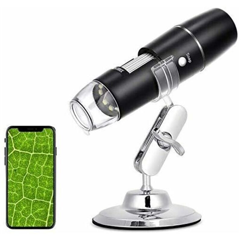 Inhhub Digitalmikroskop, Wifi-endoskop 50x-1000x, Metallständer, Kompatibel Mit Android- Und Ios-smartphones Oder -tablets-inhhub