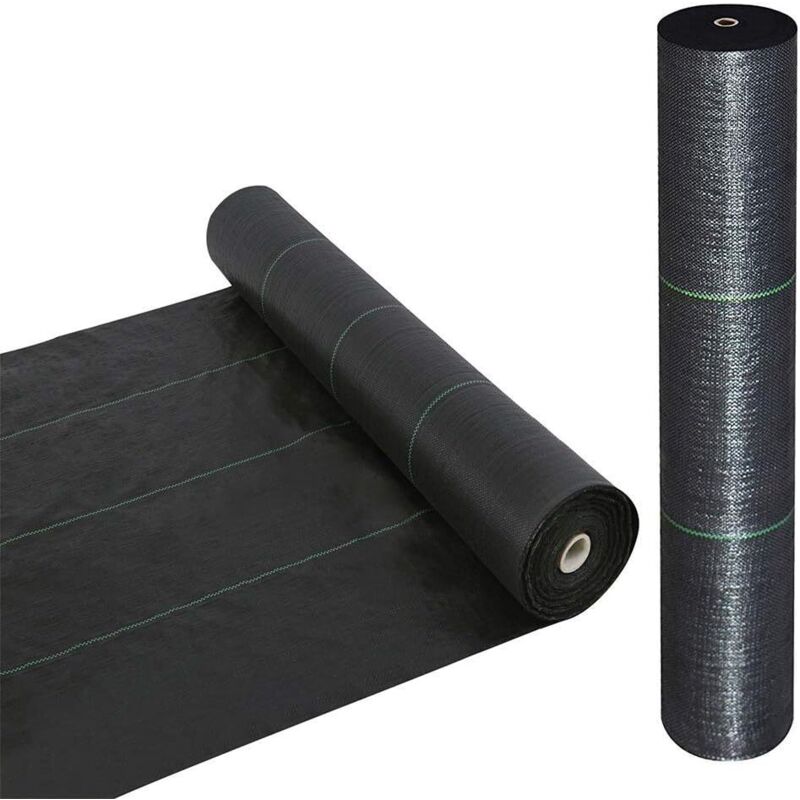 1 X 5 M Breites Unkrautvlies, Bodenschutzmembran, Gartenlandschaft, Auffahrt, Unkrautblock, Strapazierfähiges Vlies, Schwarz, 1 Packung