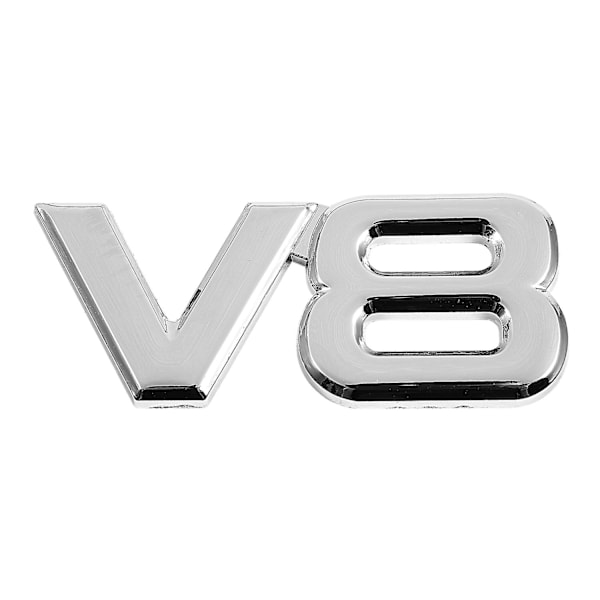 3d-aufkleber Für Das Silberne V8-autoheckemblem, 7,5 X 3,5 Cm