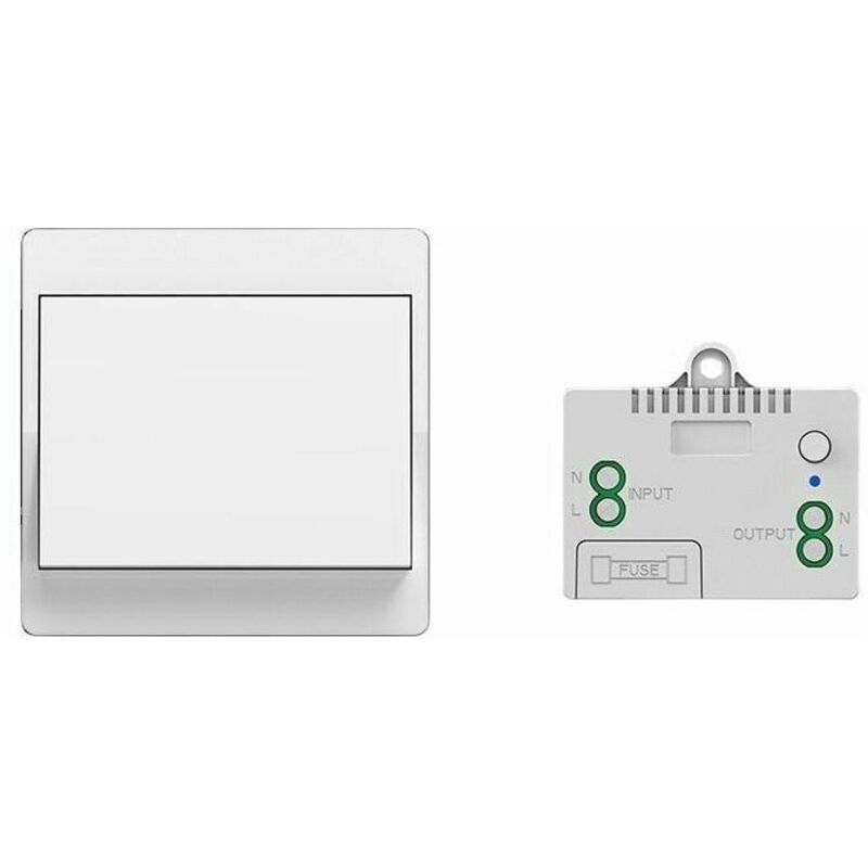 Inhhub Selbstversorgender Funkschalter, Batterieloser Betrieb, Fernbedienung Für Lichter Und Elektrogeräte, Wasserdicht Und Geeignet Für Den Einsatz In Badezimmern Usw. (1 Zu 1).-inhhub