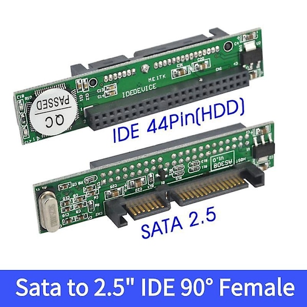 Ide-zu-2,5-zoll-sata-konverteradapter (40-poliger Ide-buchse Auf 2,5-zoll-sata-buchse, 1,5 Gbit/s), Kompatibel Mit Ata 133/100-festplatten, Cds Und Dvds.